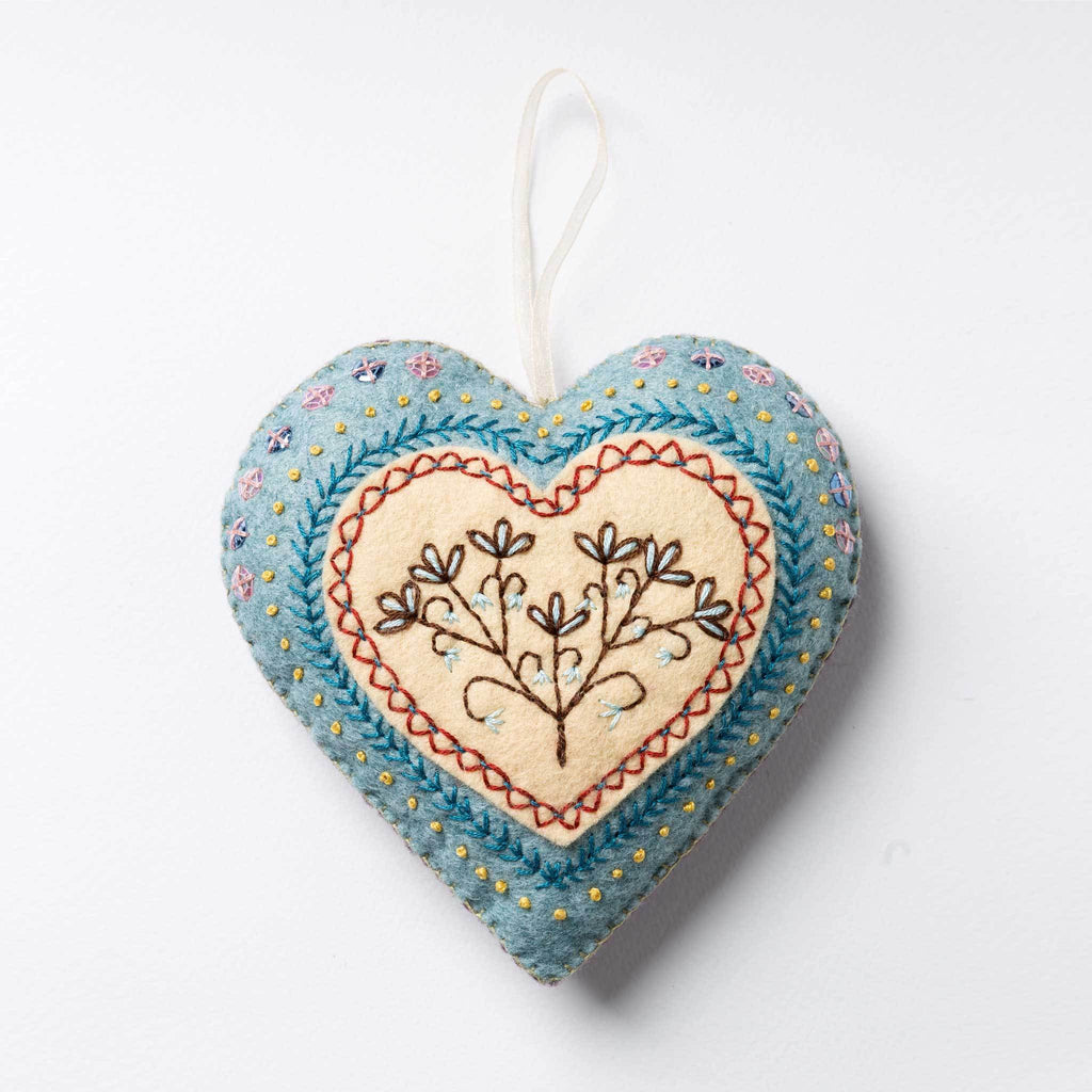Corinne Lapierre Embroidered Heart Felt Craft Kit