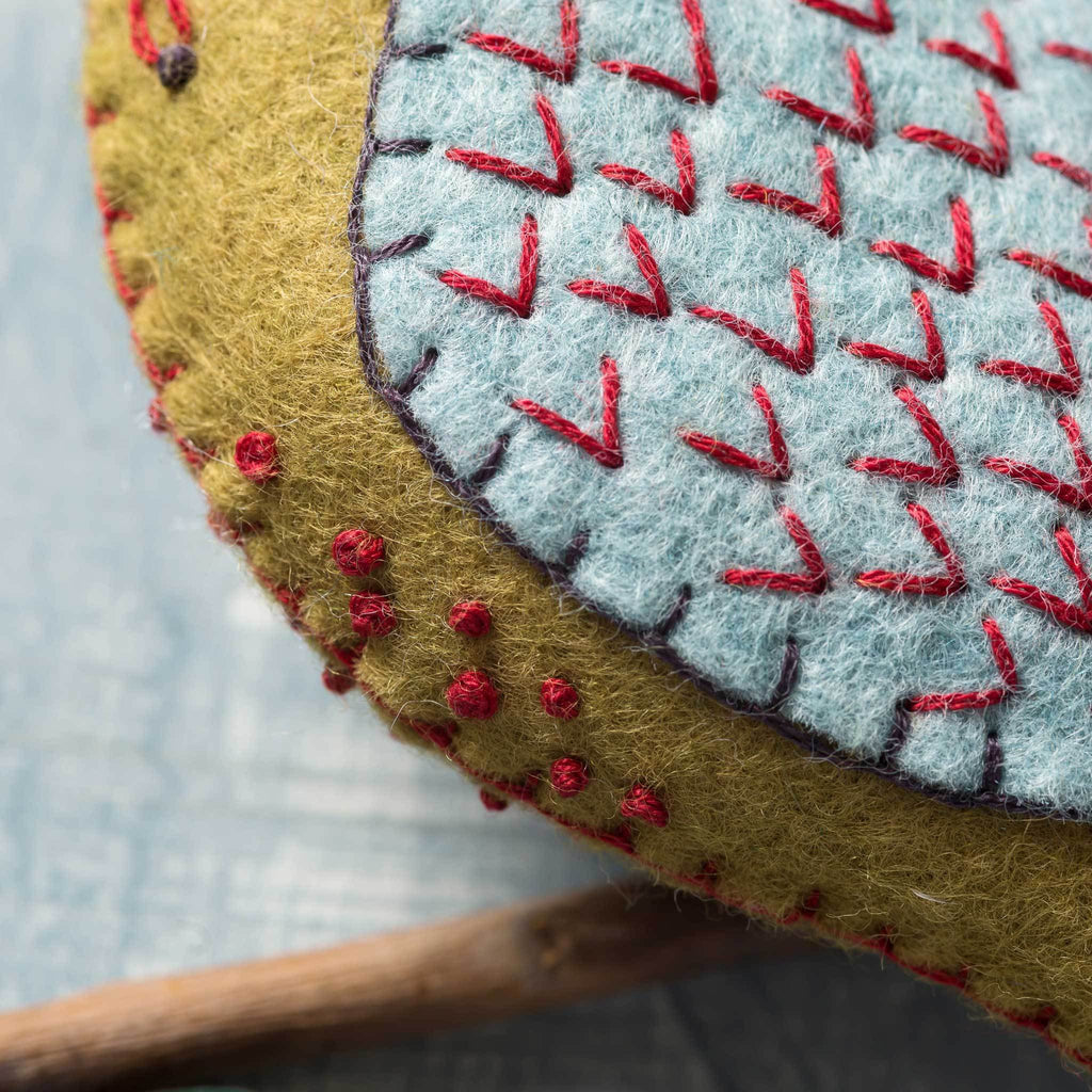 Corinne Lapierre Partridge Felt Craft Kit Stitch Detail