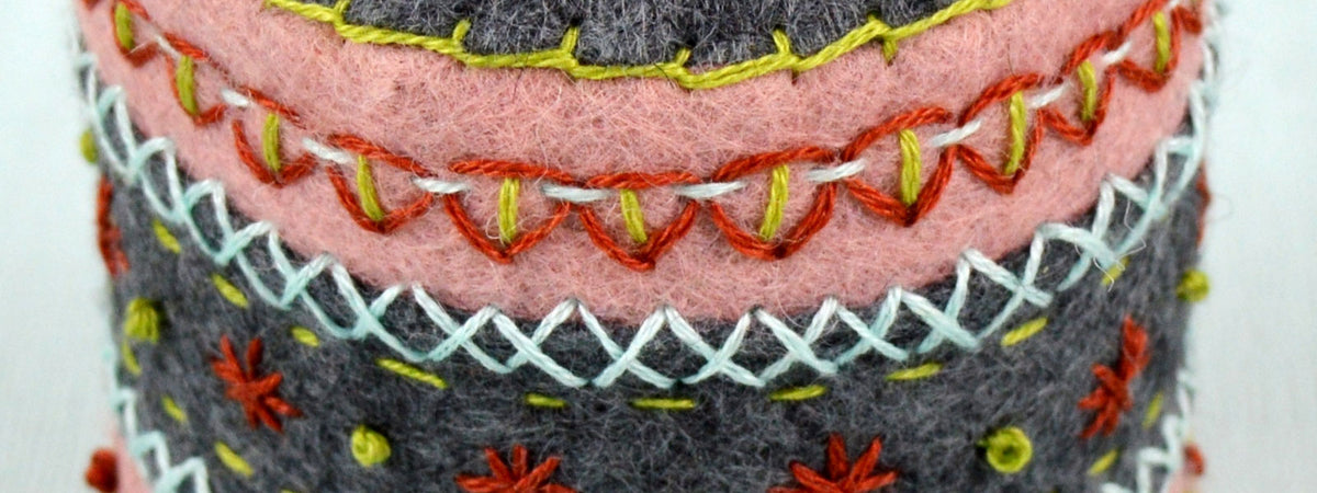 Corinne Lapierre Wool Felt Embroidery Pincushion Craft Kit