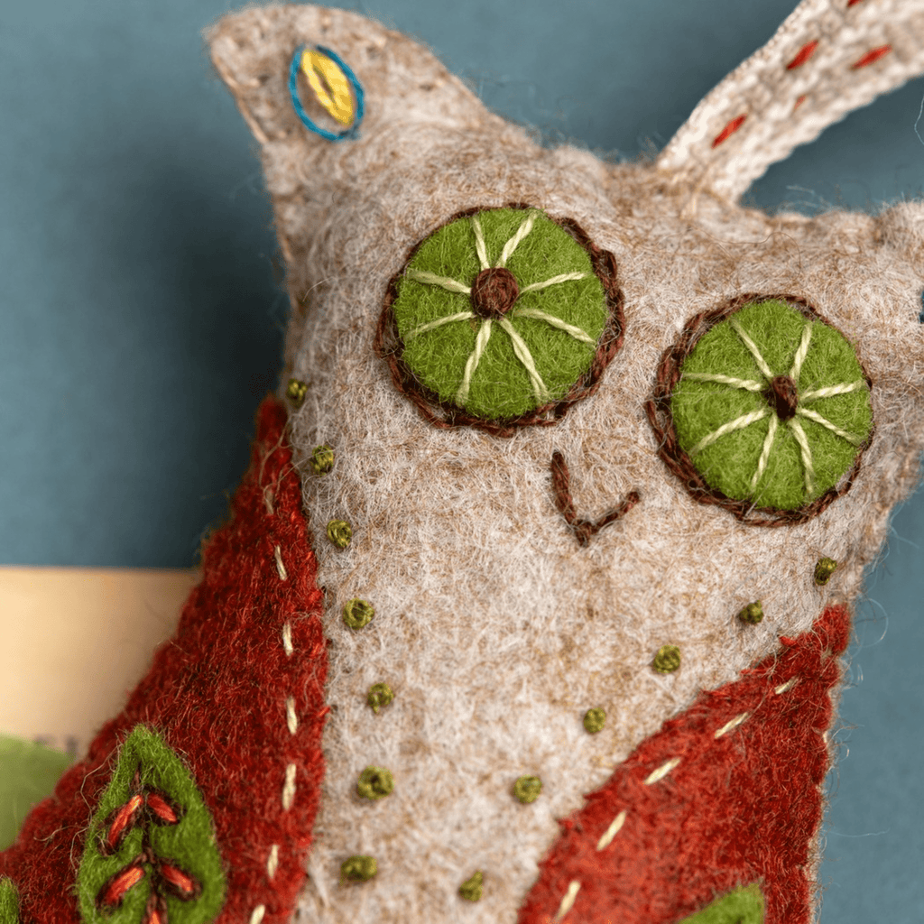 Folk Embroidered Owl Felt Craft Mini Kit