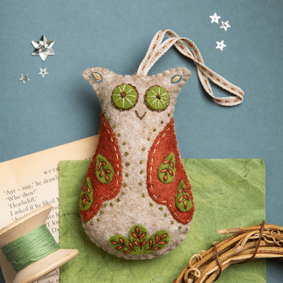 Folk Embroidered Owl Felt Craft Mini Kit
