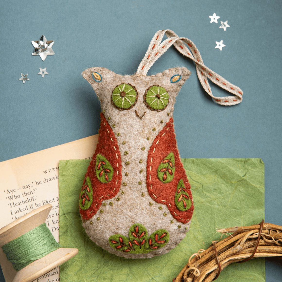 Folk Embroidered Owl Felt Craft Mini Kit