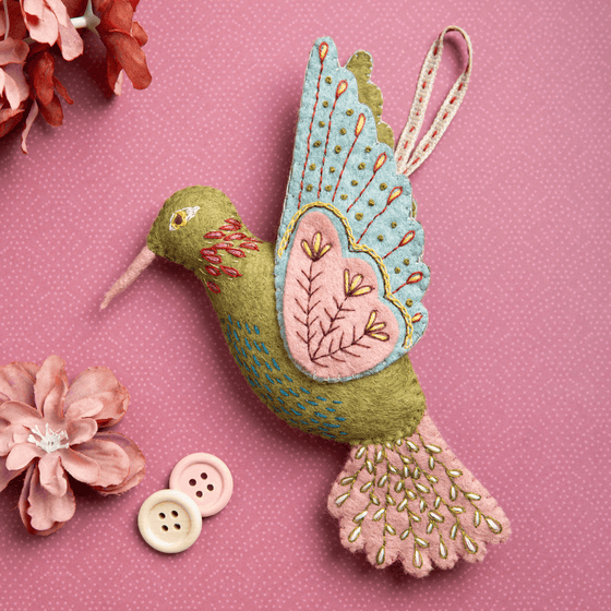 Felt Hummingbird Digital Pattern