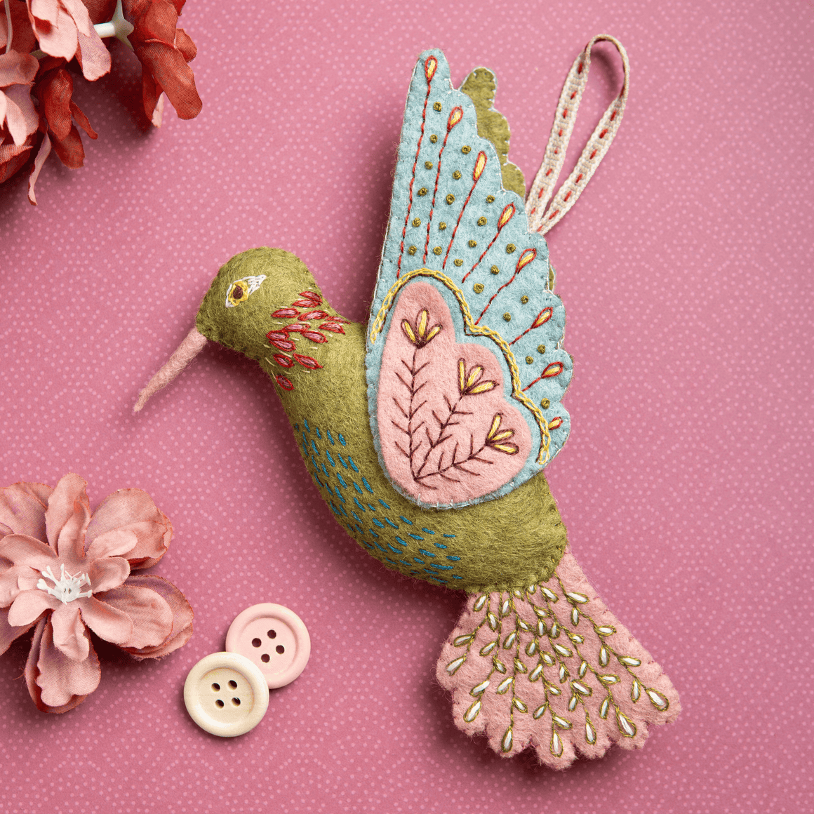 Felt Hummingbird Digital Pattern