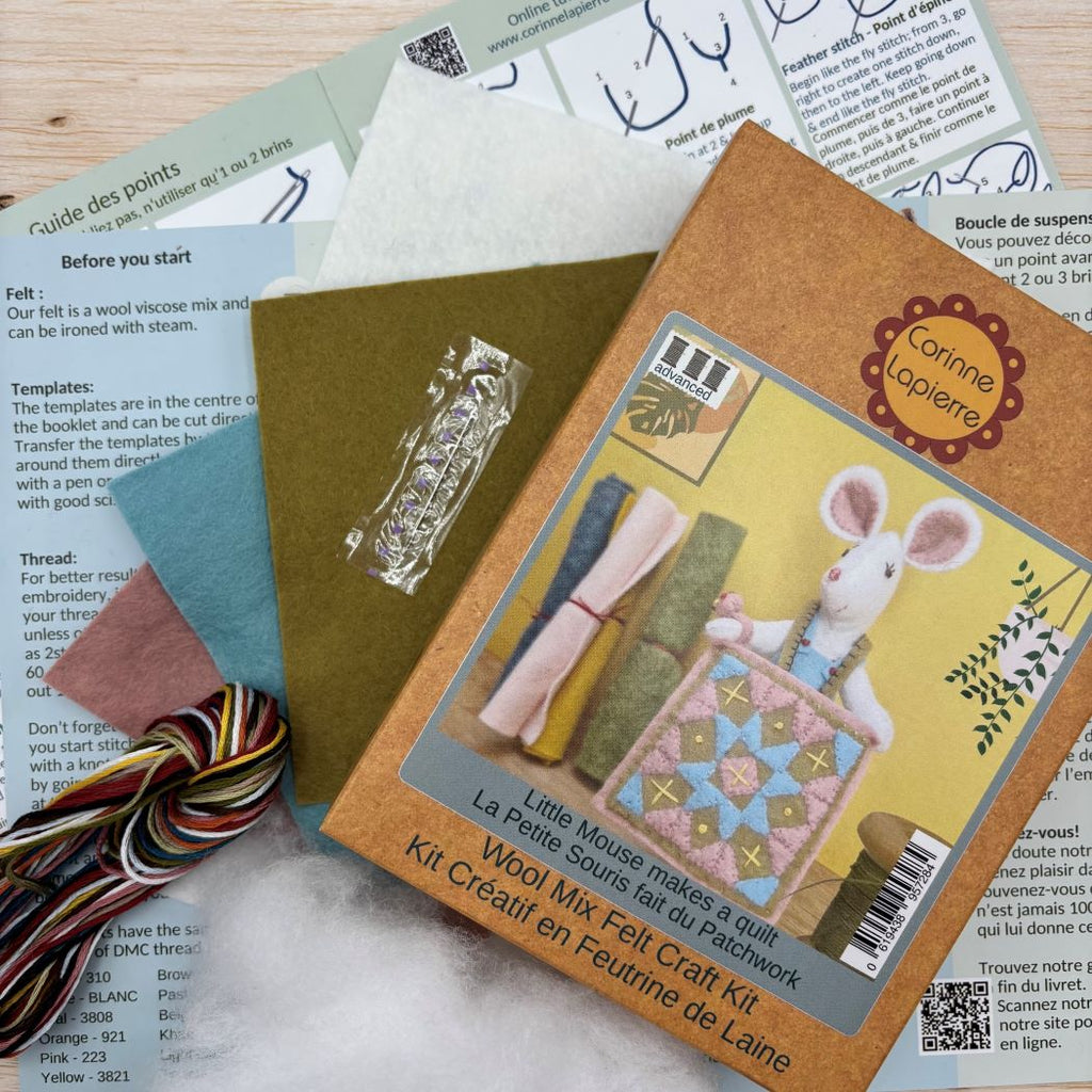 Little Mouse Makes a Quilt Felt Craft Mini Kit