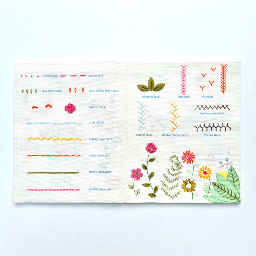 Mouse Embroidery Sampler book