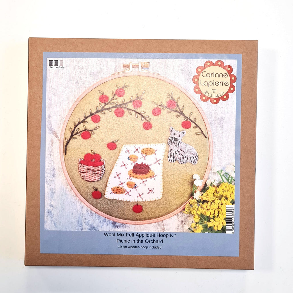 Picnic in the Orchard Felt Applique Hoop Kit