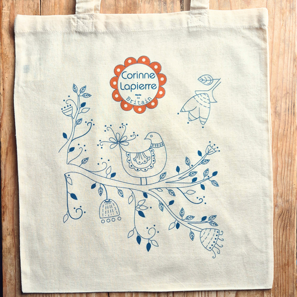 Printed Tote Bag Bird