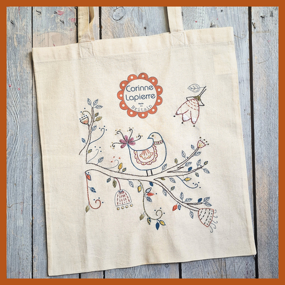 Printed Tote Bag Bird