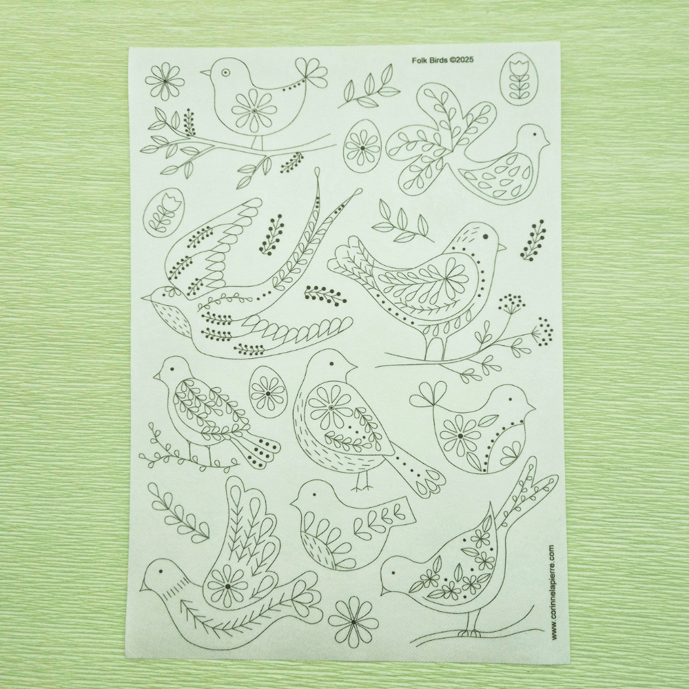 Folk Birds Stick & Stitch