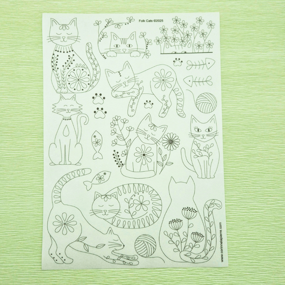 Folk Cats Stick & Stitch
