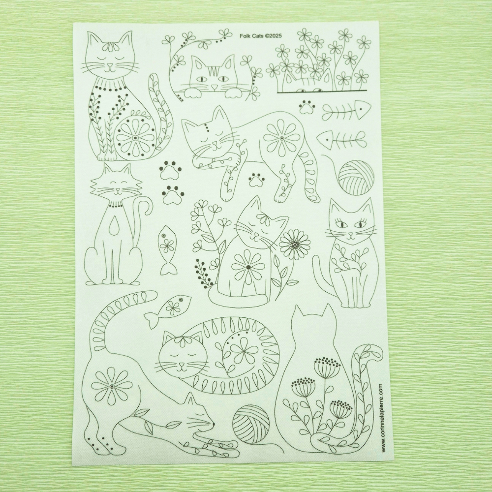 Folk Cats Stick & Stitch