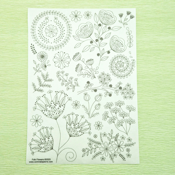 Folk Flowers Stick & Stitch