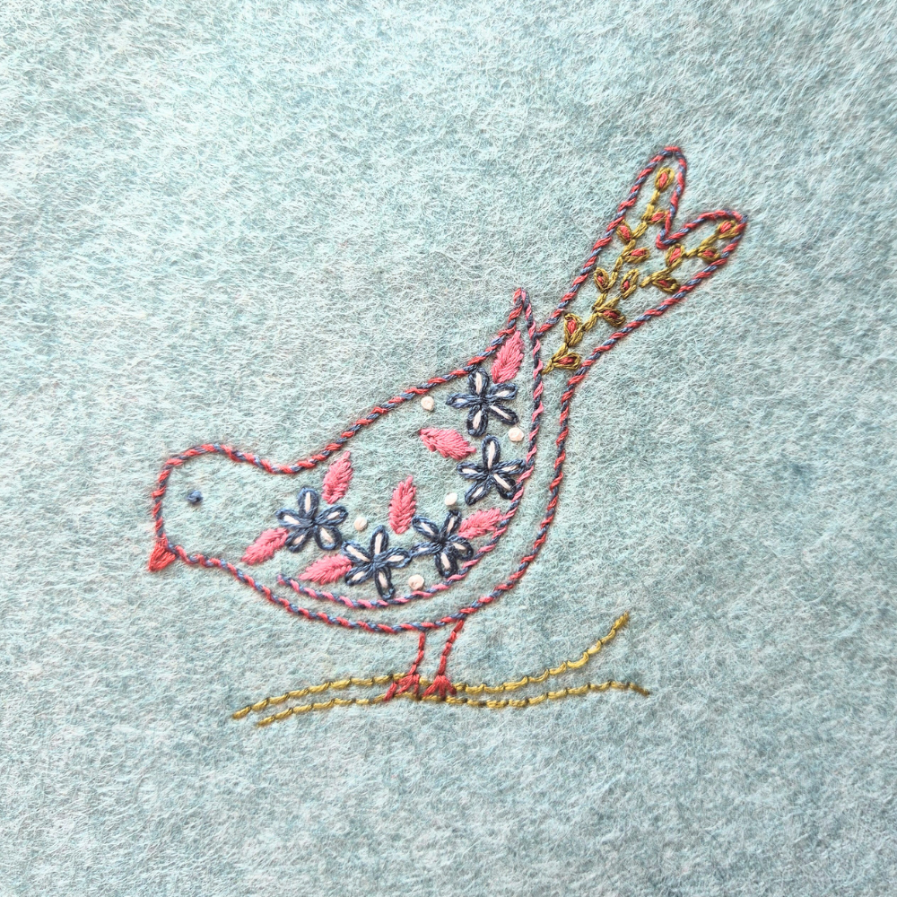 Folk Birds Stick & Stitch