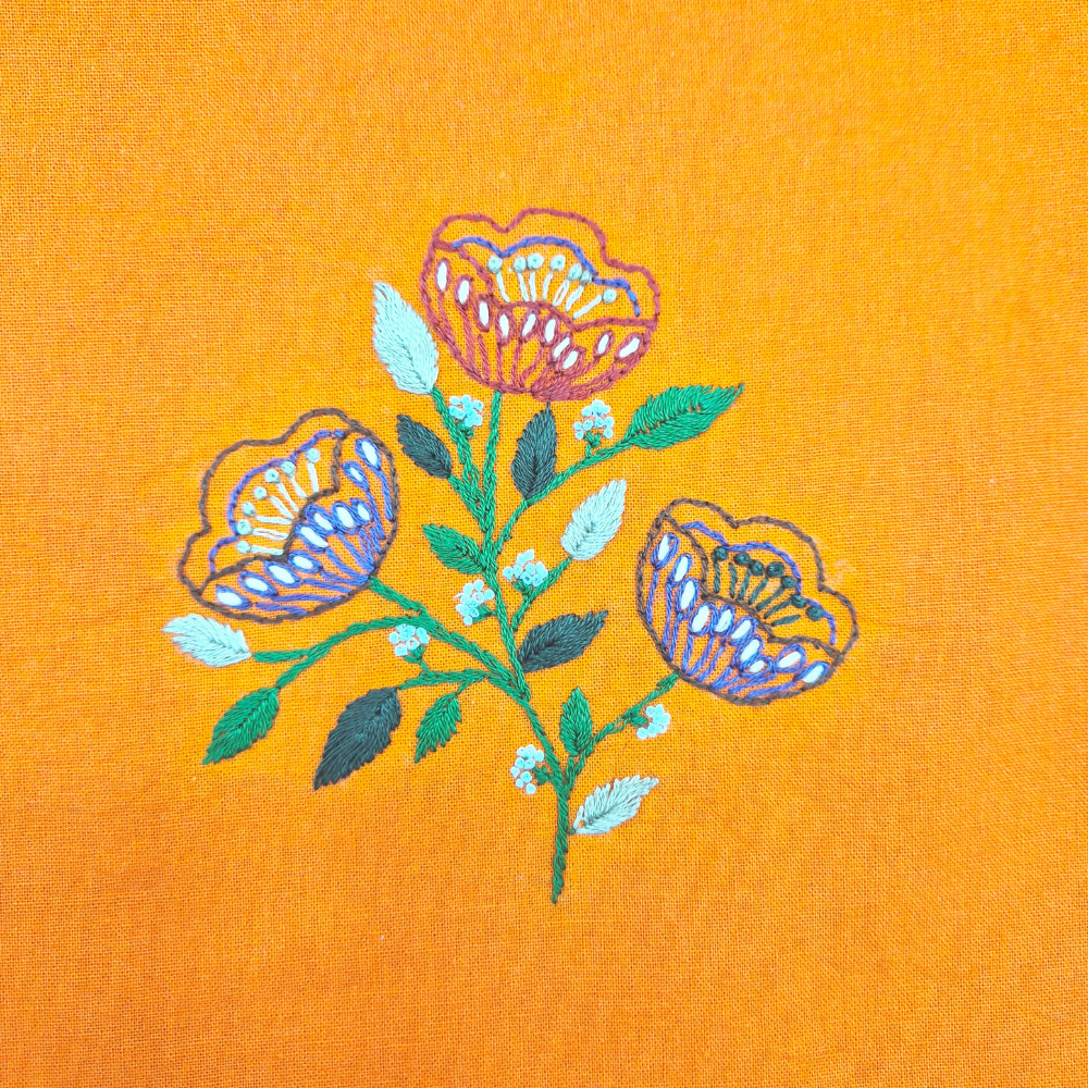 Folk Flowers Stick & Stitch