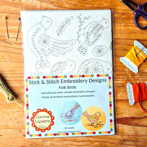Folk Birds Stick & Stitch