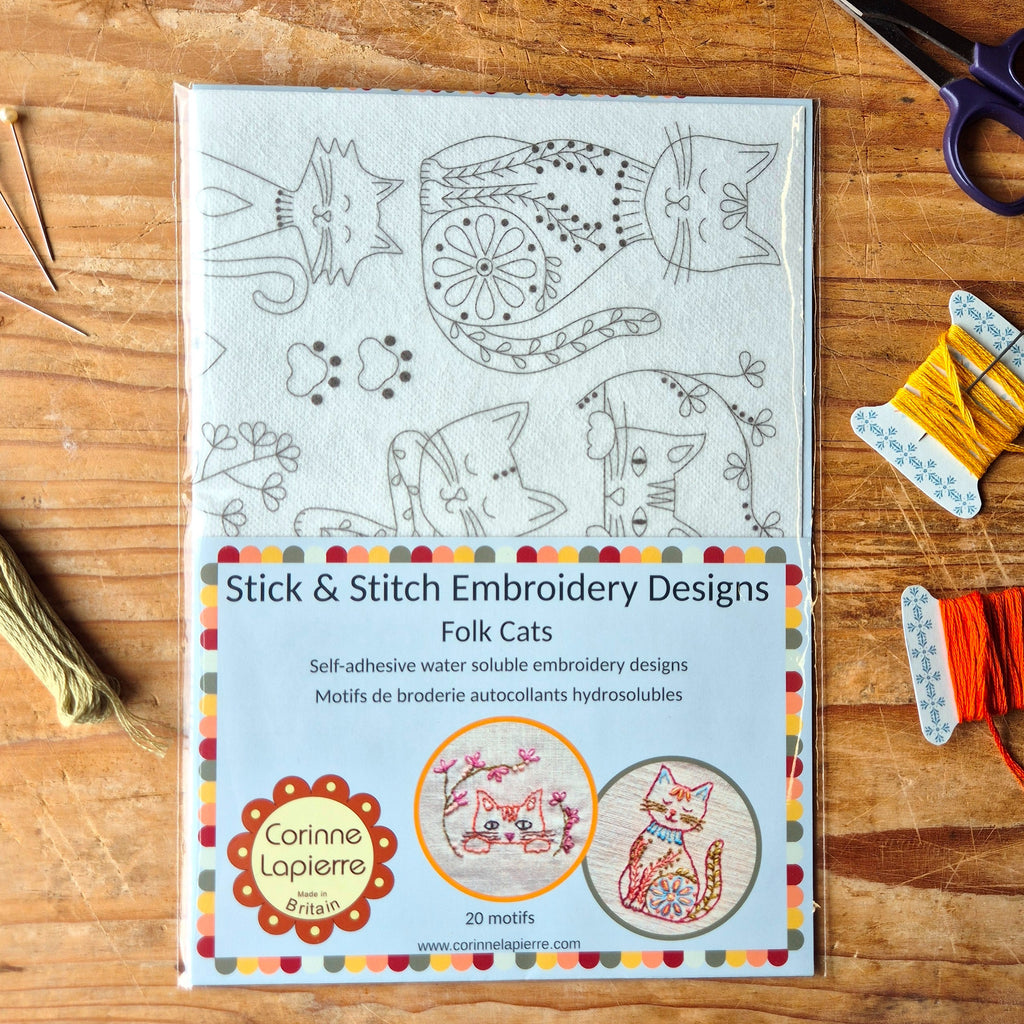 Folk Cats Stick & Stitch