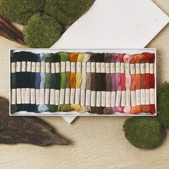 DMC Eco Vita Naturally Dyed Organic Wool Thread - Collector's Box of 30 Shades