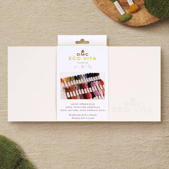 DMC Eco Vita Naturally Dyed Organic Wool Thread - Collector's Box of 30 Shades