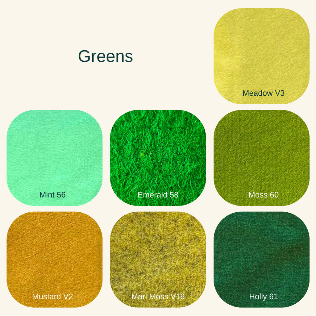 Felt by the 9" Square - All colours