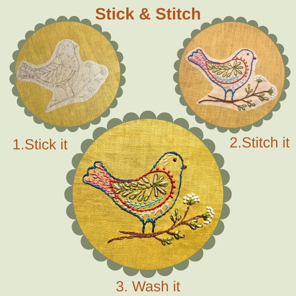 Folk Flowers Stick & Stitch