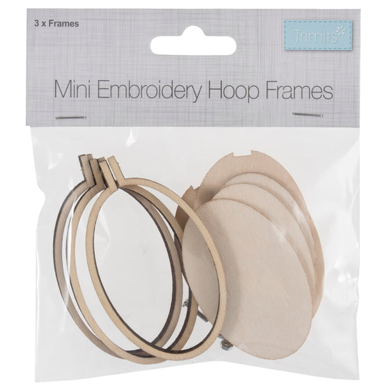 Mini Embroidery Hoops (pack of 3)