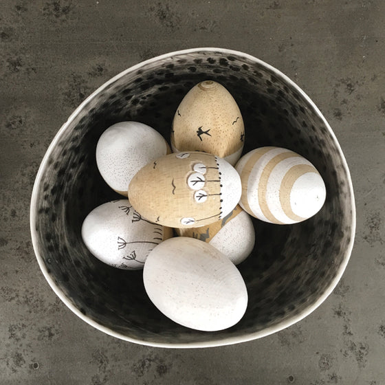 Corinne Lapierre wooden eggs