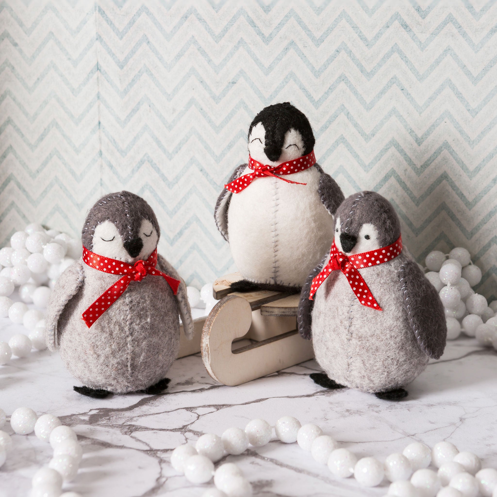 Corinne Lapierre Baby Penguins Felt Craft Kit - Main Image