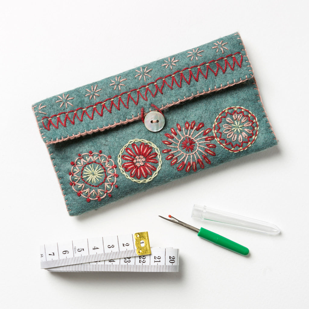 Corinne Lapierre Felt Sewing Pouch Embroidery Craft Kit