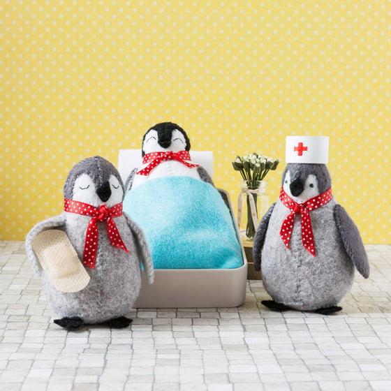 Corinne Lapierre Get Well Soon Penguins Greetings Card