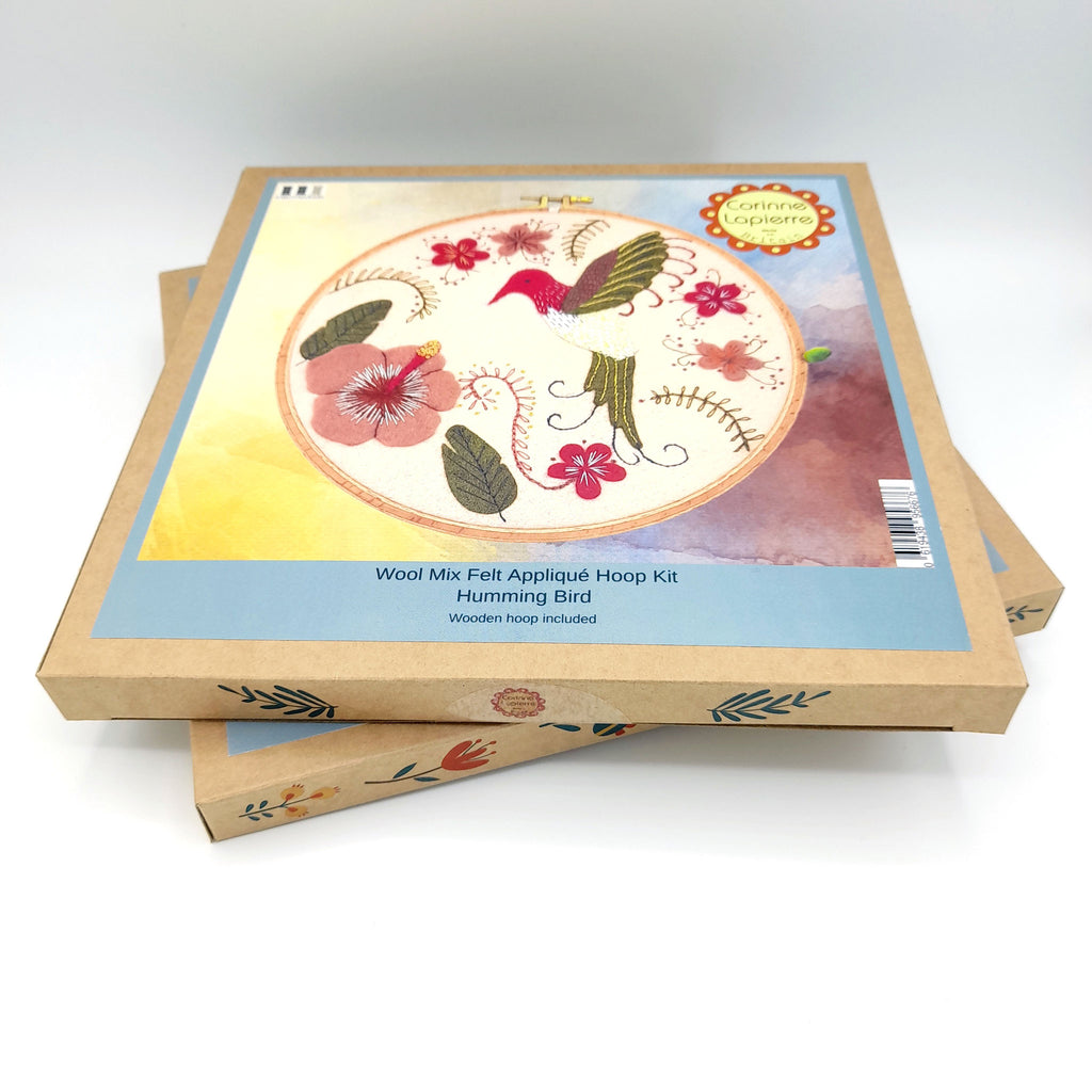 Hummingbird Felt Embroidery Hoop Kit