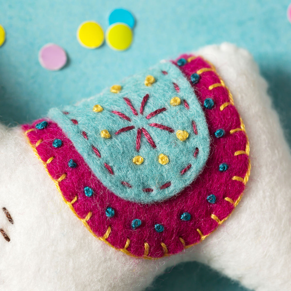 Corinne Lapierre Llama Felt Craft Kit Rug Detail