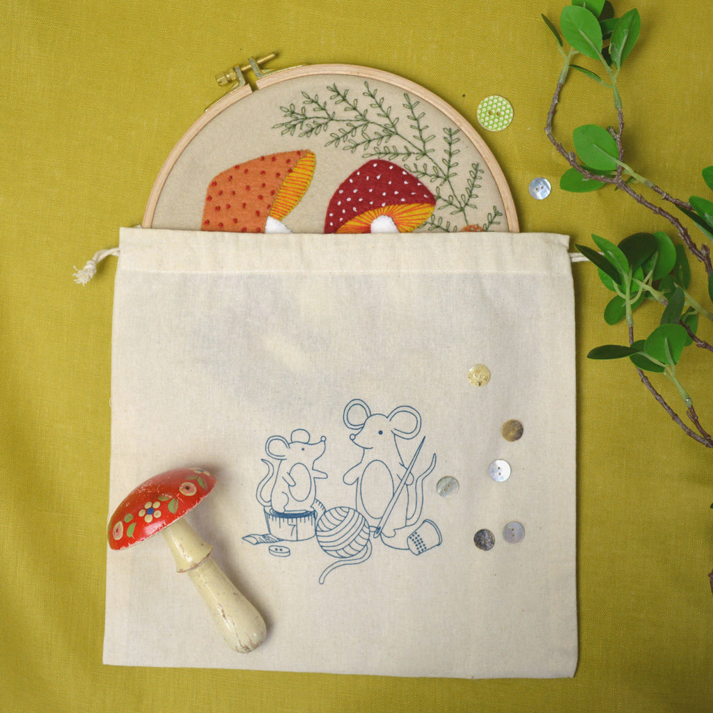 Mice Pouch - Cotton Drawstring