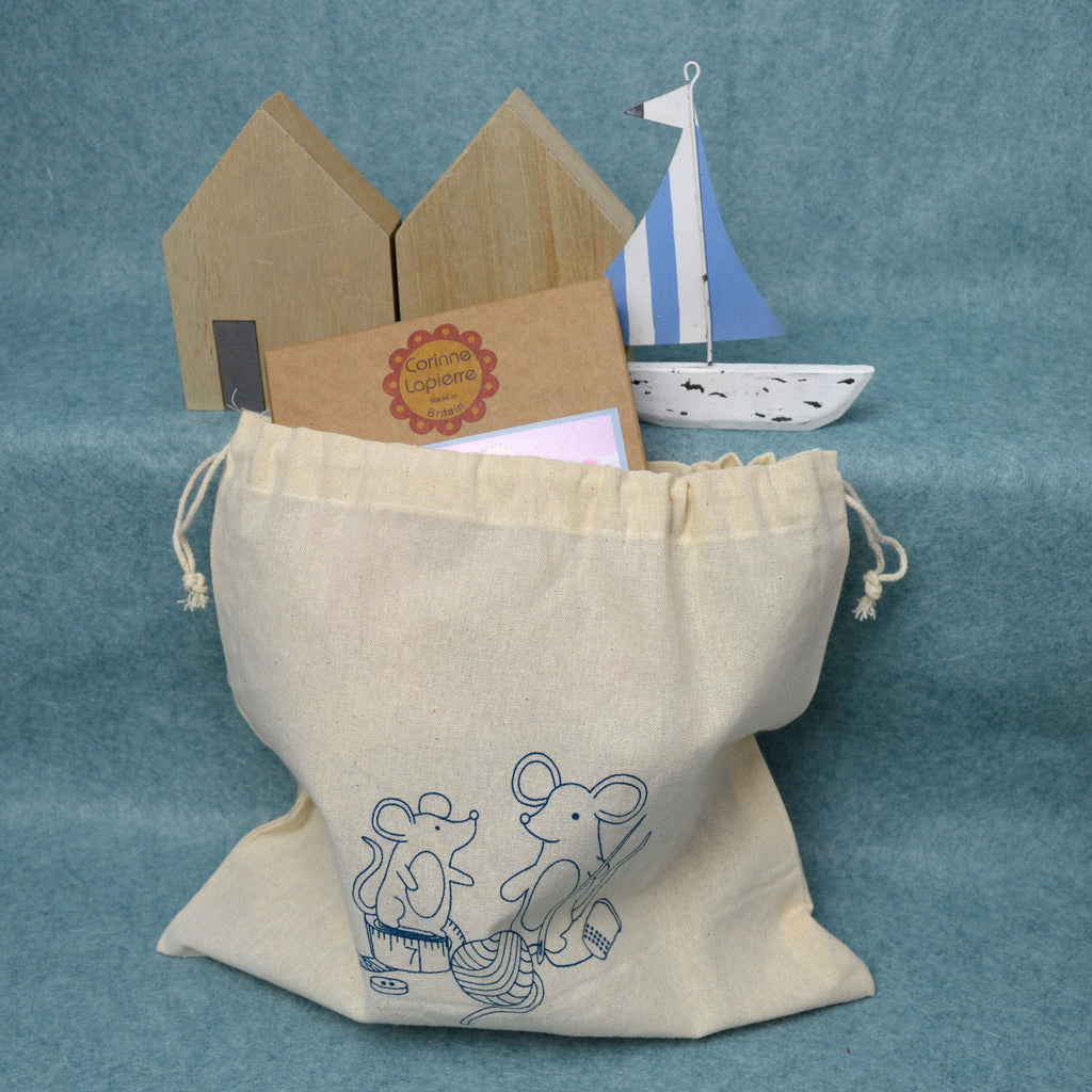 Mice Pouch - Cotton Drawstring