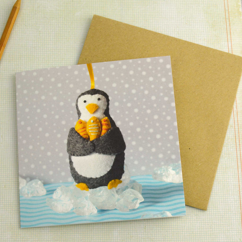 Corinne Lapierre Penguin Christmas Card with envelope