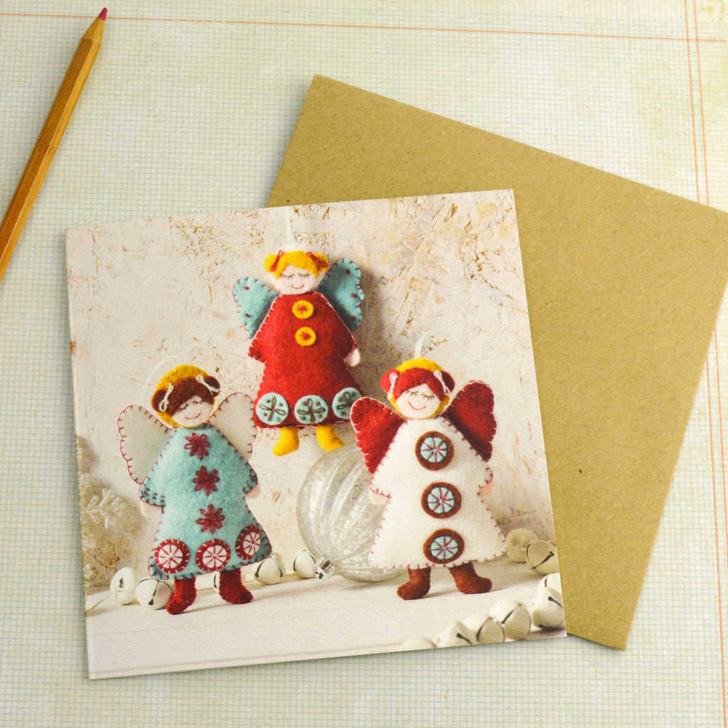 Corinne Lapierre Scandinavian Angels Christmas Card with Envelope