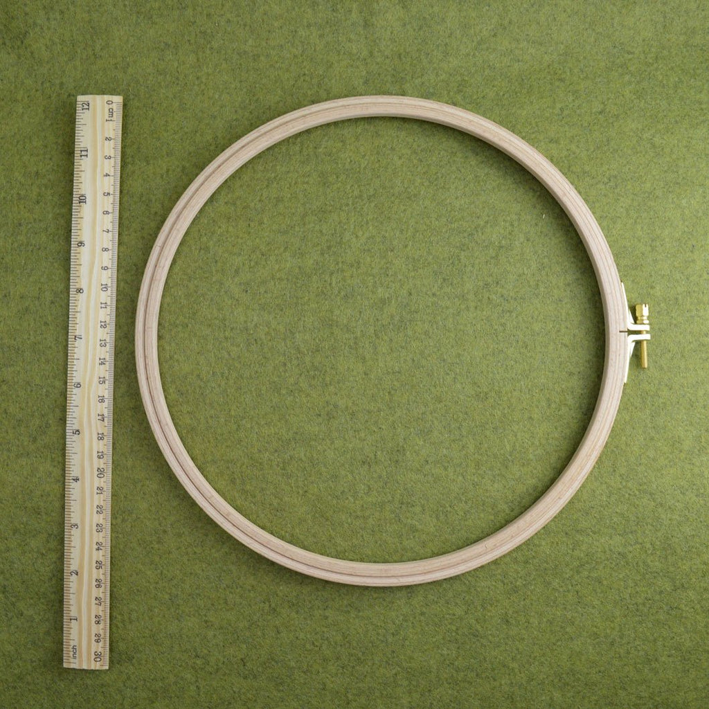 25cm Corinne Lapierre Screwed Wooden Embroidery Hoop