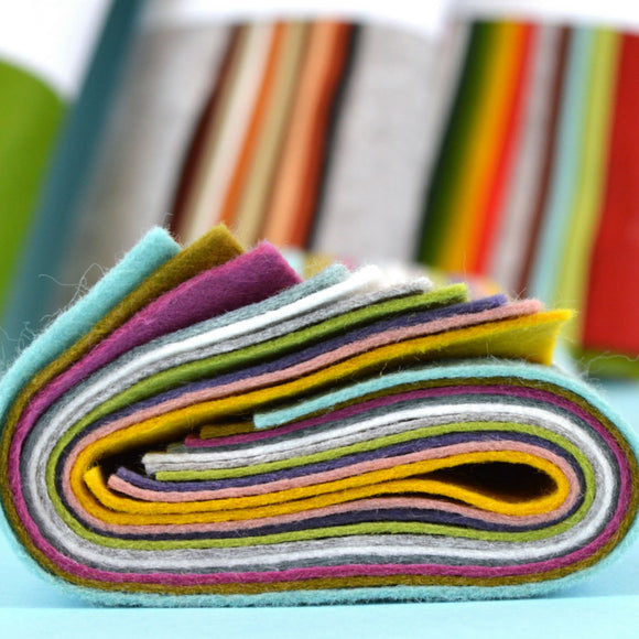 Felt Bundle of 10 Assorted 9" Squares