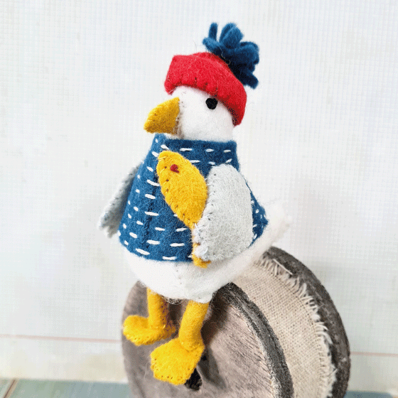 Corrine Lapierre ~ Wool Felt Craft Kit ~ Folk Bird – Hobby House